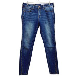 Pilcro And The Letterpress By Anthropologie Mid Rise Skinny Jeans Size 29 blue